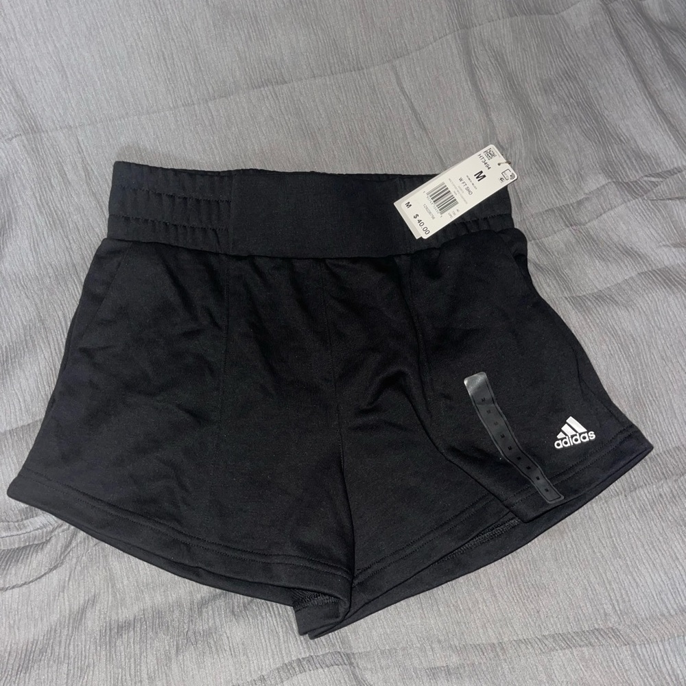 BRAND NEW black Adidas sweat shorts